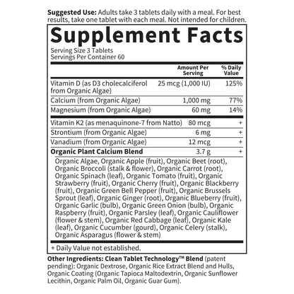 Buy supplements Garden of Life Calcium Supplement with Magnesium & Organic Vitamin D3 K2, Made from Whole Foods, Gluten-Free, 180 Count - Vitaza UK Supplements UK