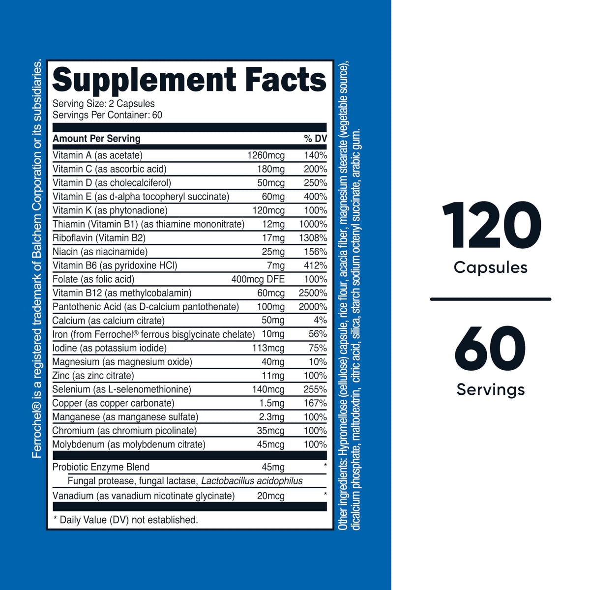 Buy supplements Nutricost Multivitamin with Probiotics 120 Vegetarian Capsules - Packed with Vitamins & Minerals - Vitaza UK Supplements UK