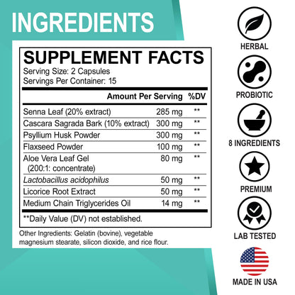 Buy supplements Colon Cleanser Detox for Weight Flush - 15 Day Intestinal Cleanse Pills & Probiotic - Fast Natural Laxative for Constipation Relief - Bowel Movement Supplements for Stomach Bloating, Gut Loss Support - Vitaza UK Supplements UK