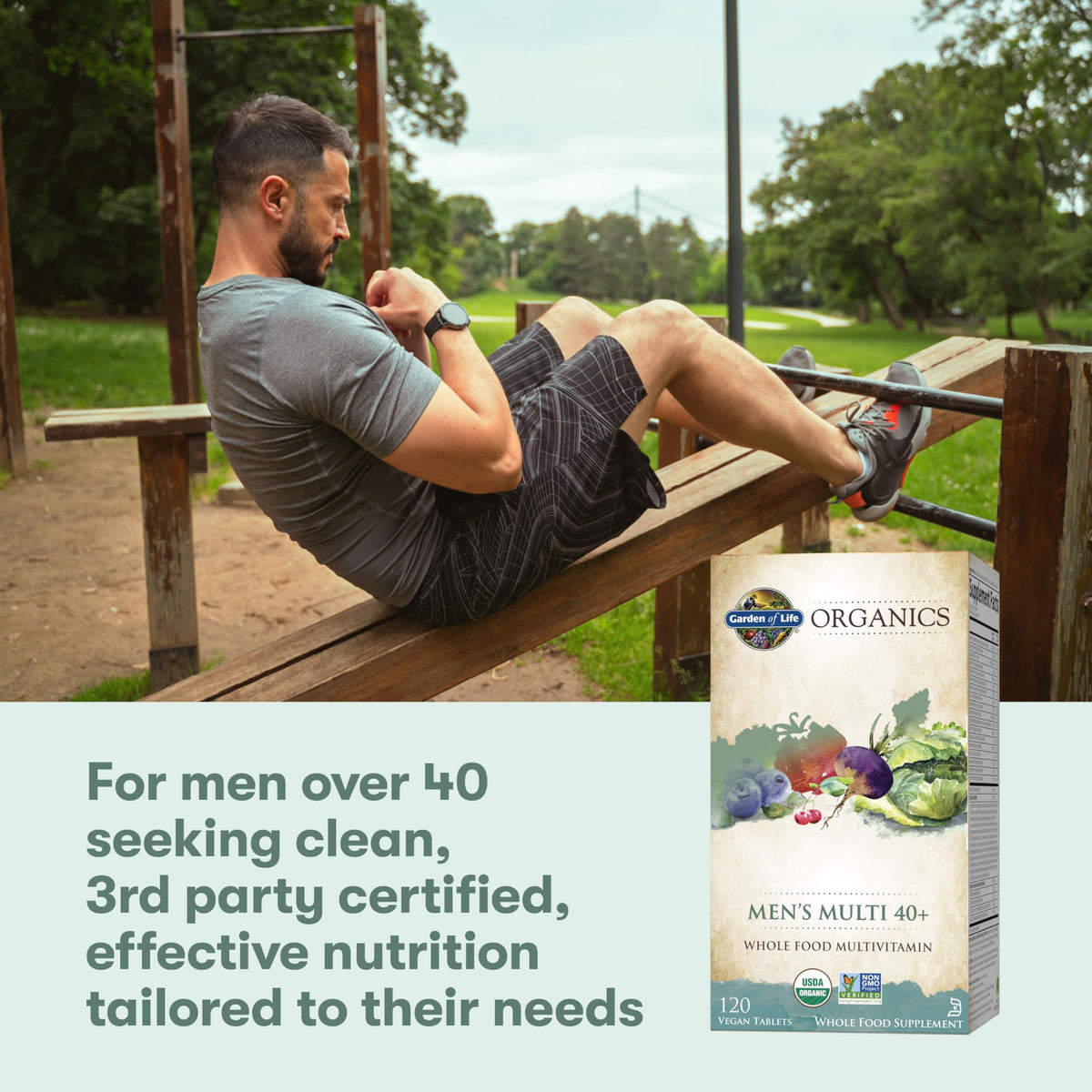 Buy supplements Garden of Life Organics Men's 40+ Multivitamin with Prostate Support, B12 & Vitamins – Vegan Daily Whole Food Multivitamin - Vitaza UK Supplements UK