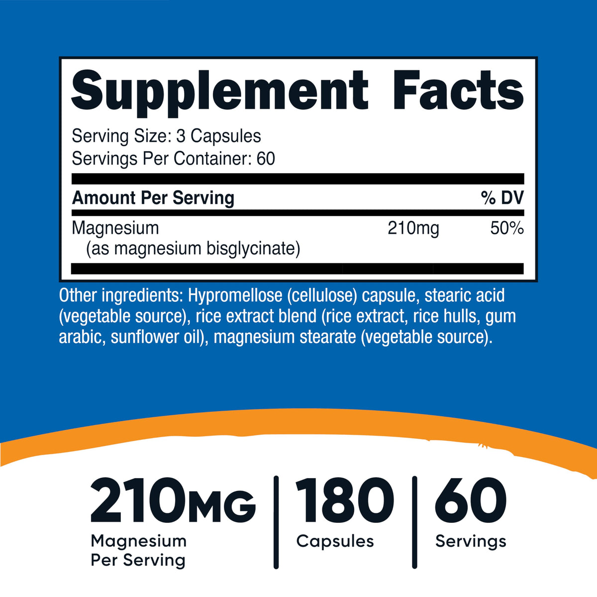 Buy supplements Nutricost Magnesium Glycinate Capsules (180 Capsules, 210 mg Per Serving) - Magnesium Glycinate Supplement for Gentle Absorption - Vitaza UK Supplements UK