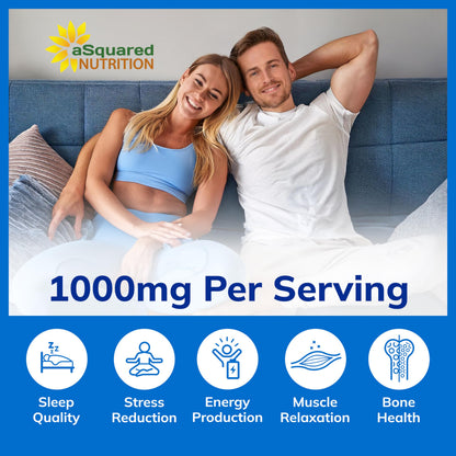 Buy supplements Magnesium Glycinate 1000mg with Vitamin D3 & B6-500mg per Capsule - Pure Elemental Mag Supplement Complex for Sleep, Muscle, Bone Health - Vitaza UK Supplements UK