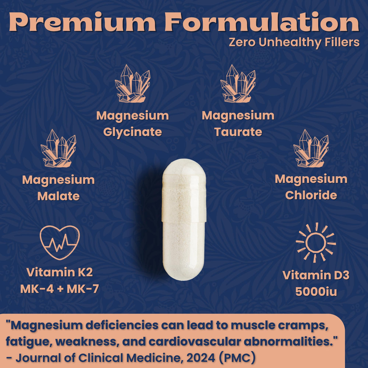 Buy supplements Local Nutrition Magnesium Complex 420mg with Vitamin D3 K2 - Four Bioavailable Forms Including Bisglycinate (Glycinate), Malate, Taurate, and Chloride - Vitaza UK Supplements UK