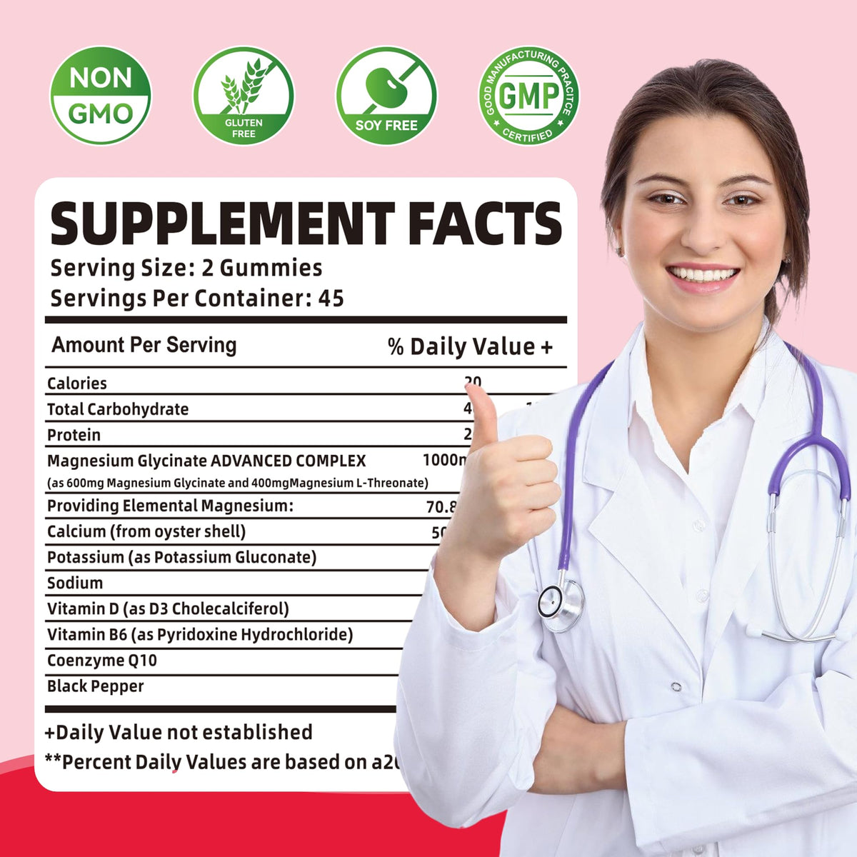 Buy supplements 90 CT Magnesium Glycinate Gummies 1000mg - Sugar Free Magnesium Potassium Supplement with Vitamin D, B6, CoQ10 for Calm Mood & Sleep Support - Vitaza UK Supplements UK