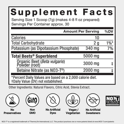 Buy supplements Force Factor Total Beets Drink Mix Superfood Powder with Nitrates to Support Circulation, Blood Flow, Nitric Oxide, Energy, Endurance, and Stamina - Vitaza UK Supplements UK