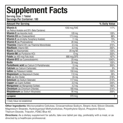 Buy supplements Bronson ONE Daily Mens 50+ Complete Multivitamin Multimineral, 180 Tablets - Vitaza UK Supplements UK