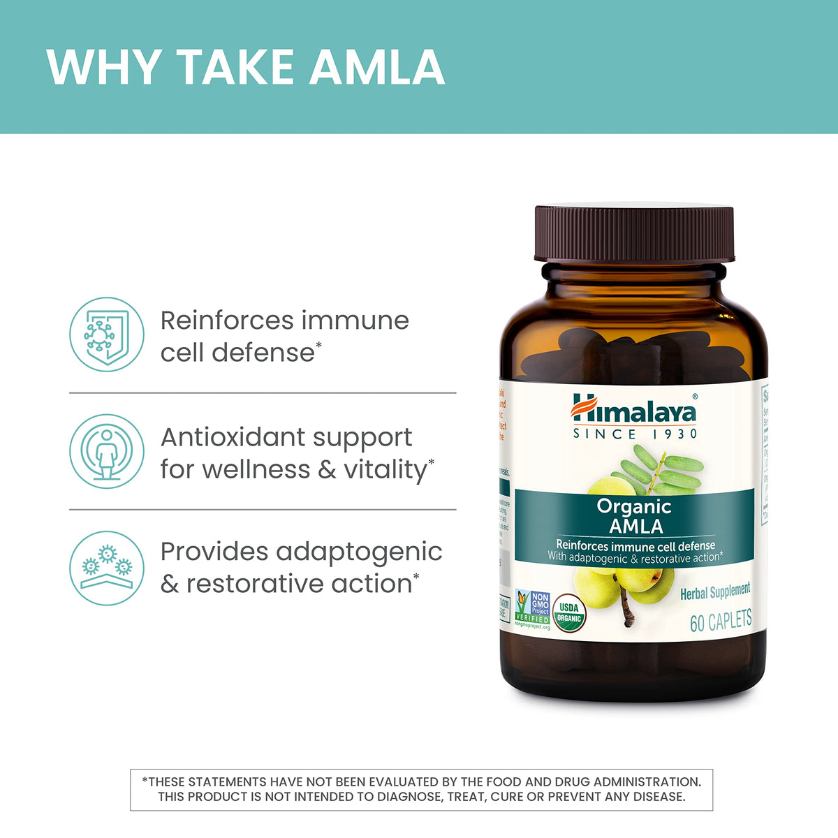 Buy supplements Himalaya Organic Amla - Herbal Immune Support Supplement with Adaptogen and Antioxidant - USDA Organic, Vegan - Vitaza UK Supplements UK