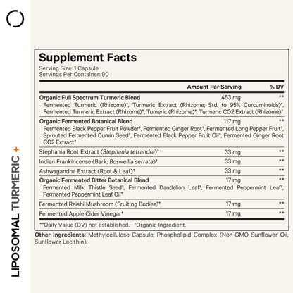 Buy supplements Codeage Organic Turmeric Supplement - 95% Curcumin Extract Pills - Liposomal Fermented Botanical Blend Black Pepper, Ashwagandha, Ginger, Stephania, Boswelia, Vitaza UK Supplements UK