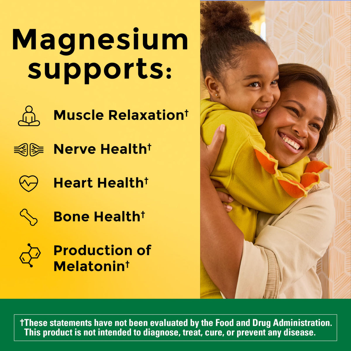 Buy supplements Nature Made High Absorption Magnesium Glycinate Gummies 100 mg per Serving, Muscle, Nerve, Bone and Heart Support - Vitaza UK Supplements UK