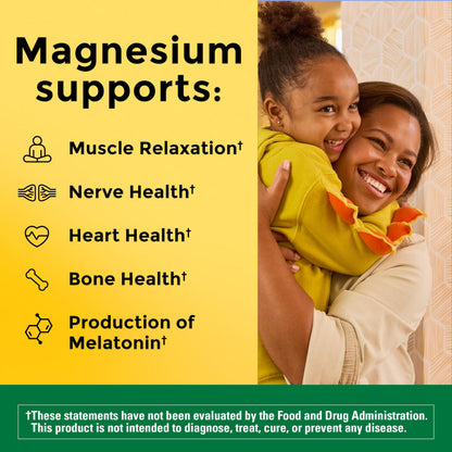 Buy supplements Nature Made High Absorption Magnesium Glycinate Gummies 100 mg per Serving, Muscle, Nerve, Bone and Heart Support - Vitaza UK Supplements UK