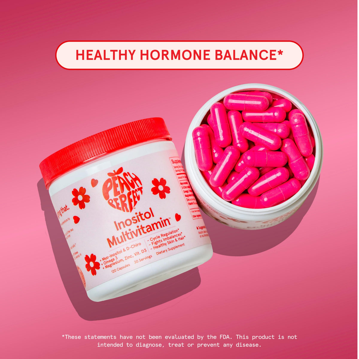 Buy supplements Peach Perfect Inositol Multivitamin – Myo-Inositol & D-Chiro 40:1 Blend, Omega-3, Vitamin D3, Magnesium, Zinc – Supports Women’s Health - Vitaza UK Supplements UK