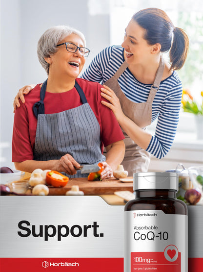 Buy supplements Horbäach CoQ10 100mg Softgels | 120 Count | Non-GMO and Gluten Free Supplement - Vitaza UK Supplements UK