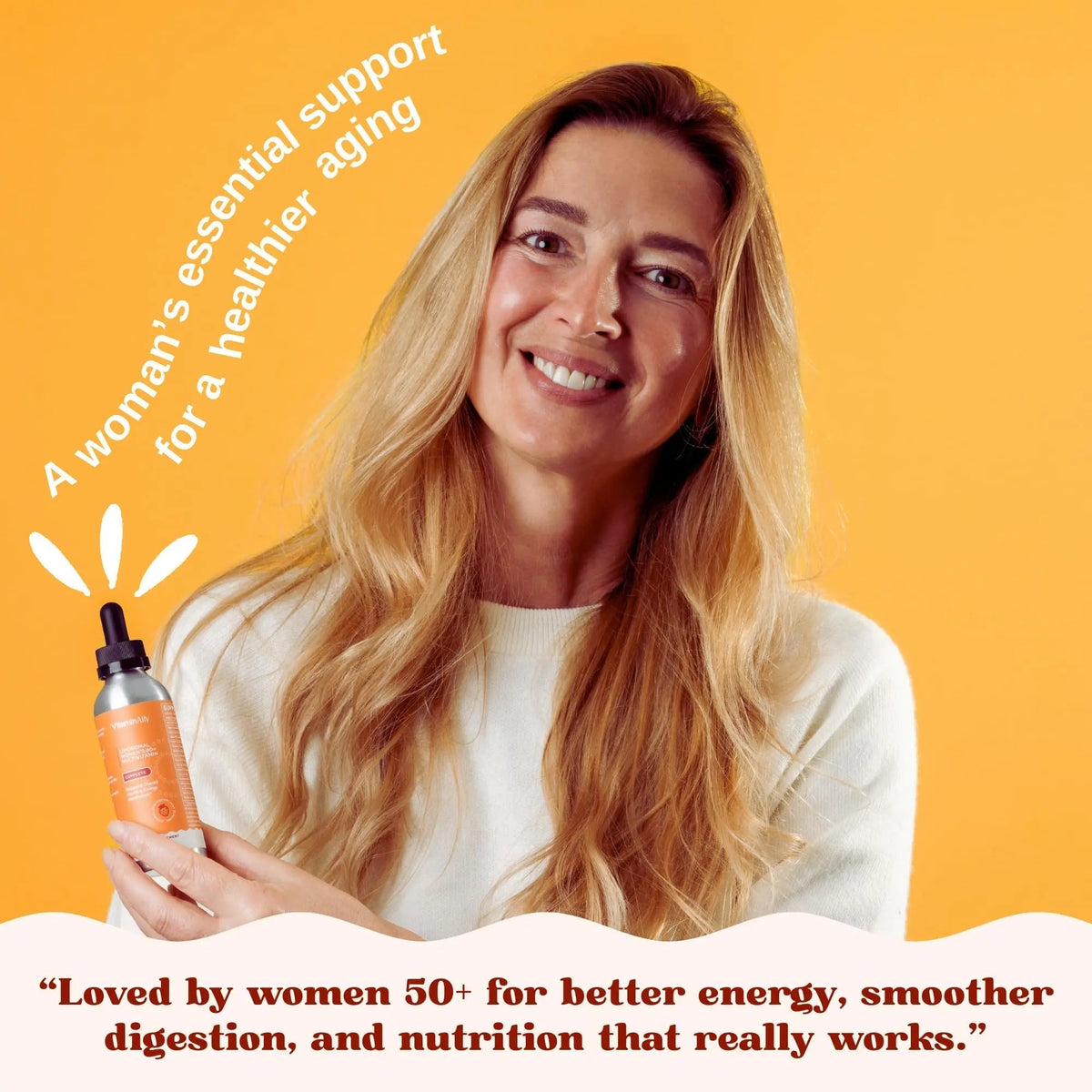 Vitaminally Women’s 50+ Liposomal Liquid Multivitamin – 16 Essential Vitamins & Minerals for Energy, Bone & Immune Support Vitaminally