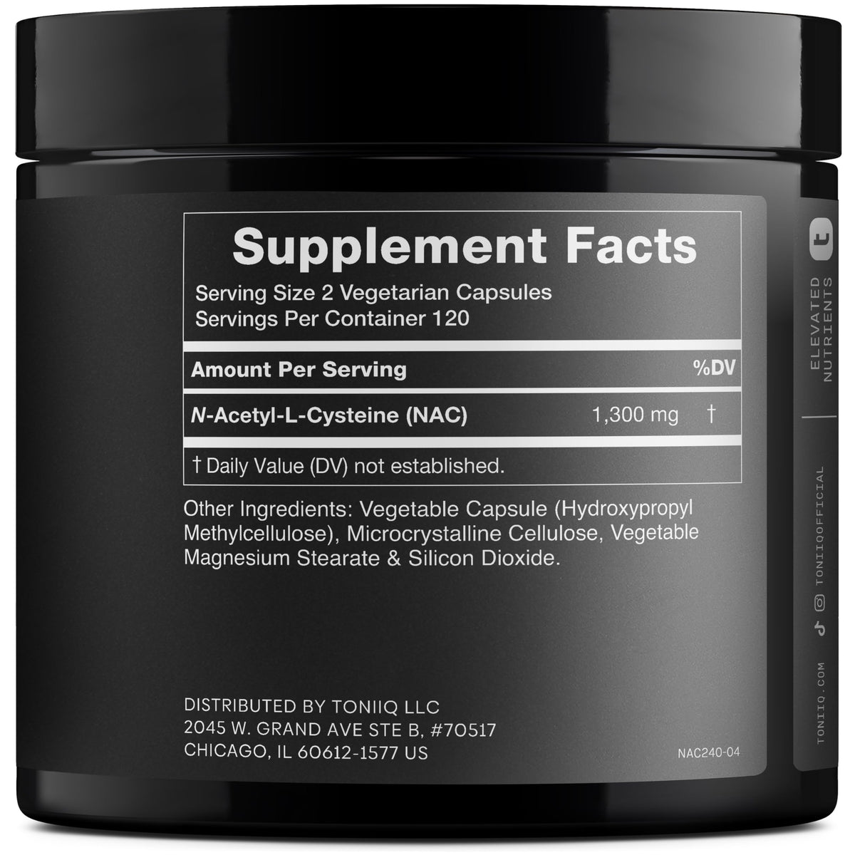 Buy supplements Toniiq 1300mg NAC - 4 Month Supply - Min. 98%+ Tested Purity - Ultra High Strength Bioavailable NAC Cysteine Supplement - 240 Vegetarian N Acetyl Cysteine - Vitaza UK Supplements UK