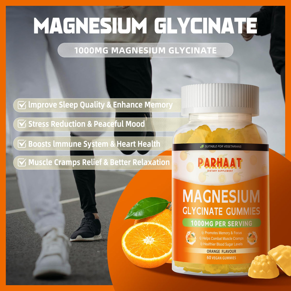Buy supplements Magnesium Glycinate Gummies 1000mg - Sugar Free Magnesium Potassium Supplement with Vitamin D, B6, CoQ10 for Calm Mood & Sleep Support - Vitaza UK Supplements UK