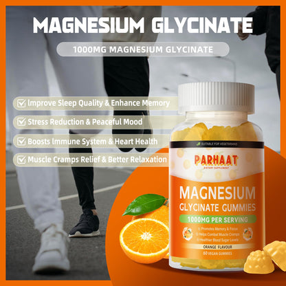 Buy supplements Magnesium Glycinate Gummies 1000mg - Sugar Free Magnesium Potassium Supplement with Vitamin D, B6, CoQ10 for Calm Mood & Sleep Support - Vitaza UK Supplements UK