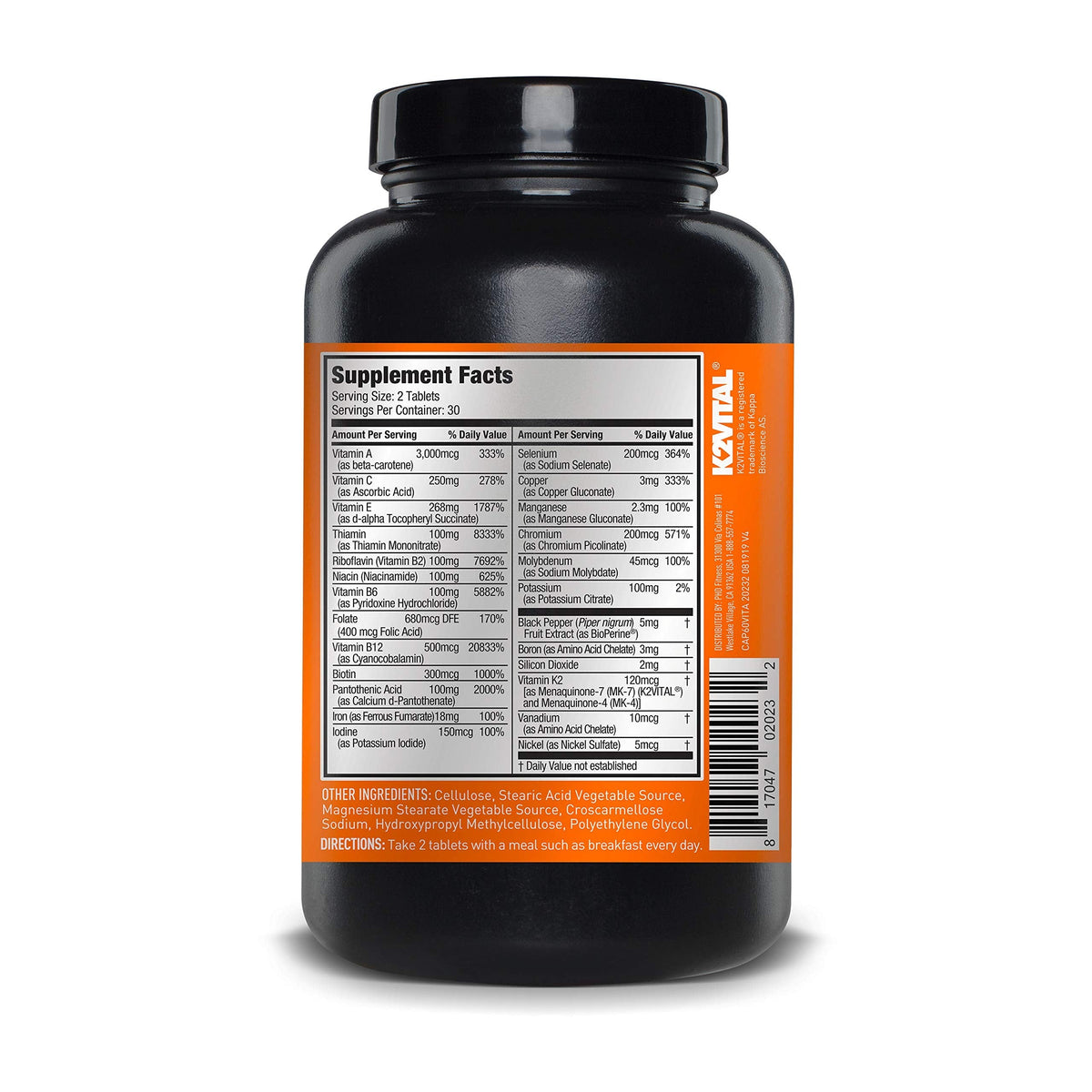 Buy supplements JYM Supplement Science Vita JYM Sports Multivitamin & Mineral Support, Vitamin A, C, B6, B12, E, K, Boron, Biotin, Potassium 60 Tablets - Vitaza UK Supplements UK