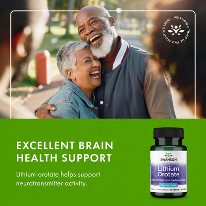 Buy supplements Swanson Lithium Orotate Mood and Memory Support Supplement for Stress-Prone Adults Seeking Emotional Wellness - Vitaza UK Supplements UK