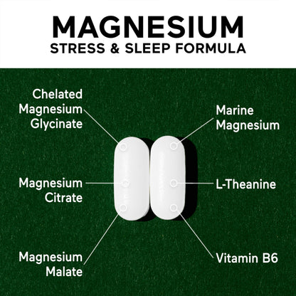 Buy supplements Smarter Nutrition Magnesium Complex - Chelated Magnesium Glycinate with Citrate, Malate and L-Theanine for Sleep, Muscle Relaxation and Stress Support - Vitaza UK Supplements UK