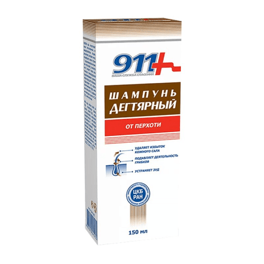 Buy ​911 "Degternyj" Birch Tar Anti-Dandruff Shampoo 150ml - Vitaza UK Supplements UK