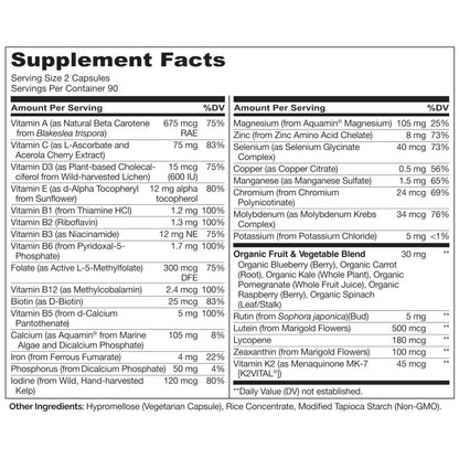 Buy supplements NATURELO Multivitamins for Teenage Girls/Boys, 180 Capsules, Whole Food Multivitamin with Minerals, Non-GMO, Vegetarian - Vitaza UK Supplements UK