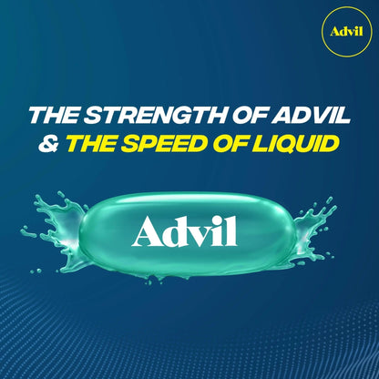 Advil Liqui-Gels Pain Reliever and Fever Reducer, Pain Medicine for Adults with Ibuprofen 200mg for Headache, Backache, Menstrual Pain and Joint Pain Relief - 180 Liquid Filled Capsules - Maple Wellness Supplements