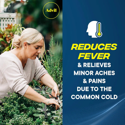 Advil Pain Reliever and Fever Reducer, Pain Relief Medicine with Ibuprofen 200mg for Headache, Backache, Menstrual Pain and Joint Pain Relief - 100 Coated Tablets - Maple Wellness Supplements