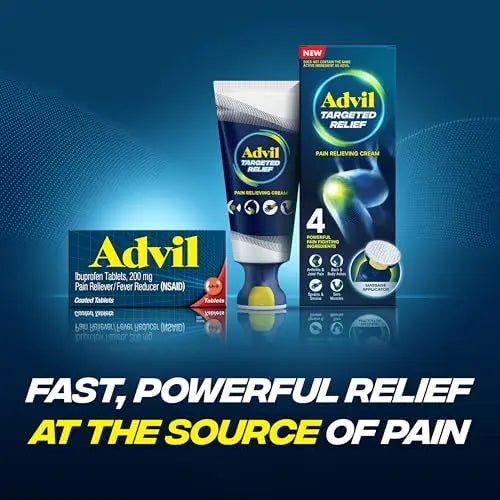 Advil Pain Reliever and Fever Reducer, Pain Relief Medicine with Ibuprofen 200mg for Headache, Backache, Menstrual Pain and Joint Pain Relief - 300+24 Coated Tablets - Maple Wellness Supplements