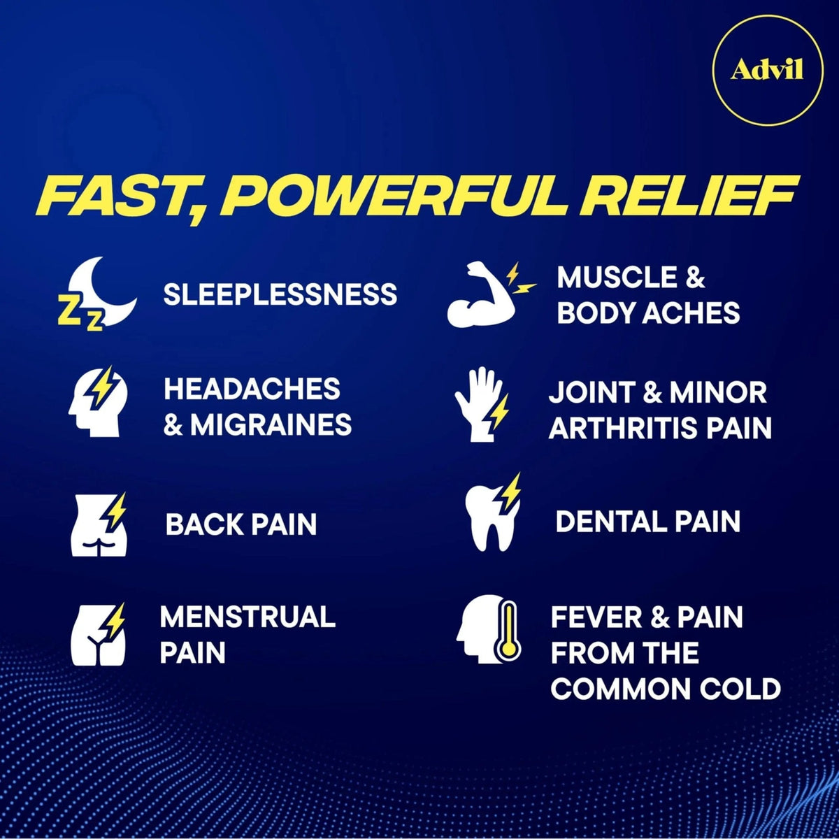 Advil PM Liqui-Gels Pain Reliever and Nighttime Sleep Aid, Pain Medicine with Ibuprofen for Pain Relief and Diphenhydramine HCL for a Sleep Aid - 2x80 Liquid Filled Capsules - Maple Wellness Supplements