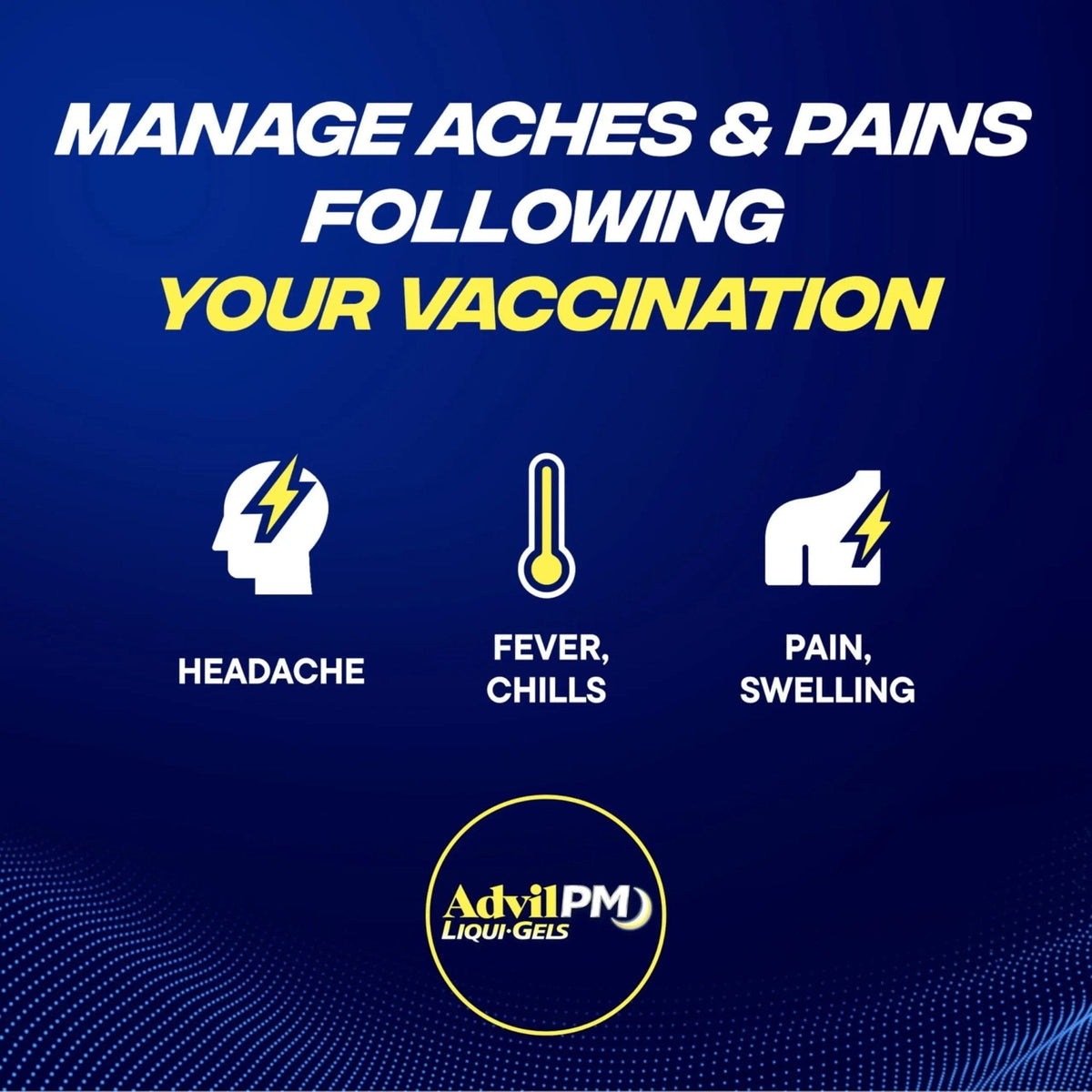 Advil PM Liqui-Gels Pain Reliever and Nighttime Sleep Aid, Pain Medicine with Ibuprofen for Pain Relief and Diphenhydramine HCL for a Sleep Aid - 40 Liquid Filled Capsules - Back to College - Maple Wellness Supplements