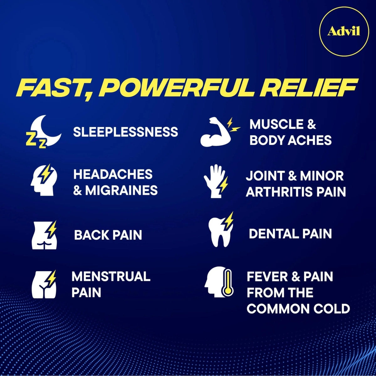 Advil PM Pain Reliever and Nighttime Sleep Aid, Pain Medicine with Ibuprofen for Pain Relief and Diphenhydramine Citrate for A Sleep Aid - 120 Coated Caplets (Pack of 2) - Maple Wellness Supplements