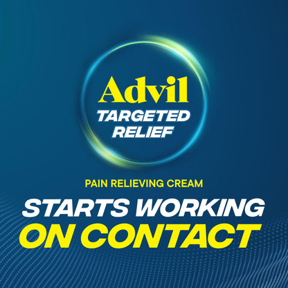 Advil Targeted Relief Pain Relieving Cream with Massage Applicator, Up to 8 Hours of Powerful Relief of Minor Arthritis Pain, Joint Pain, Lower Back Pain and Muscle Pain, 2.5 oz - Maple Wellness Supplements