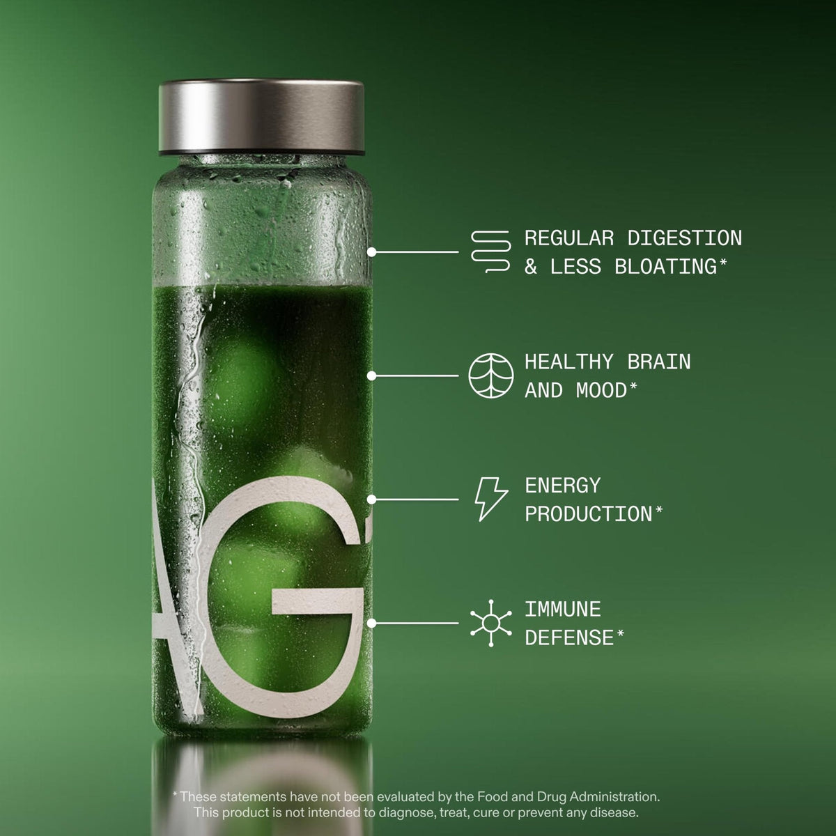 AG1 Greens Powder Supplement | Improve Gut Health | Multivitamin, Probiotic, Gluten Free, Vegan and Keto Friendly | Shaker & Scoop Included | 75 Vitamins (Athletic Greens), Classic Formula - Maple Wellness Supplements