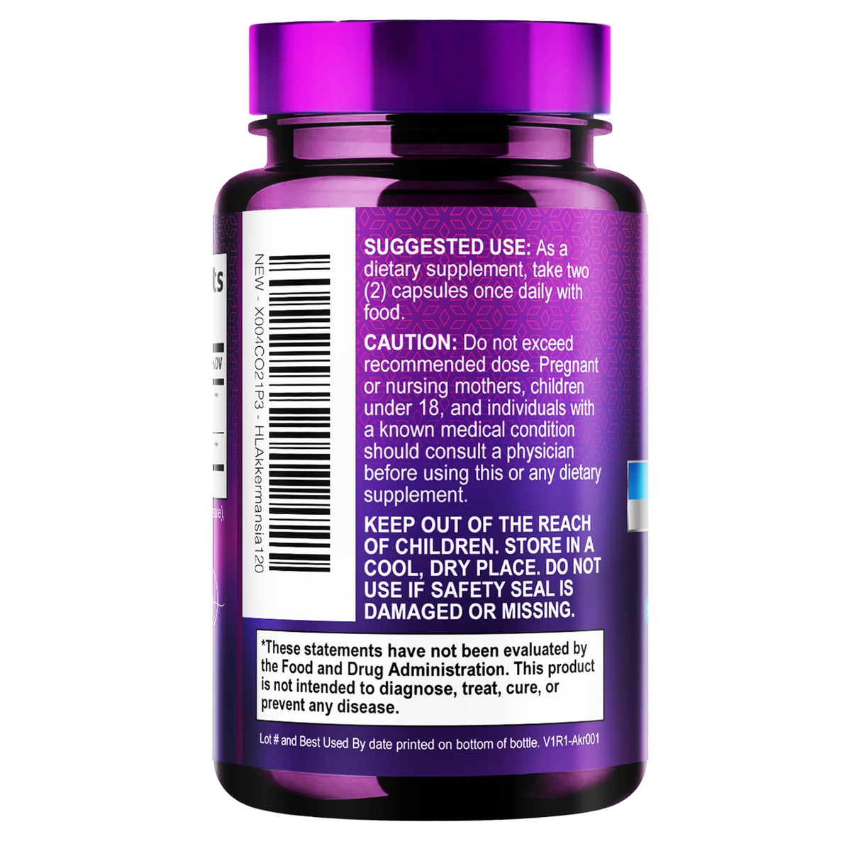 Akkermansia Probiotic - 2 Billion AFU per Serving - Best Strain for GLP-1 Production Support with Prebiotic Fiber for Natural Digestive & Gut Health - Maple Wellness Supplements