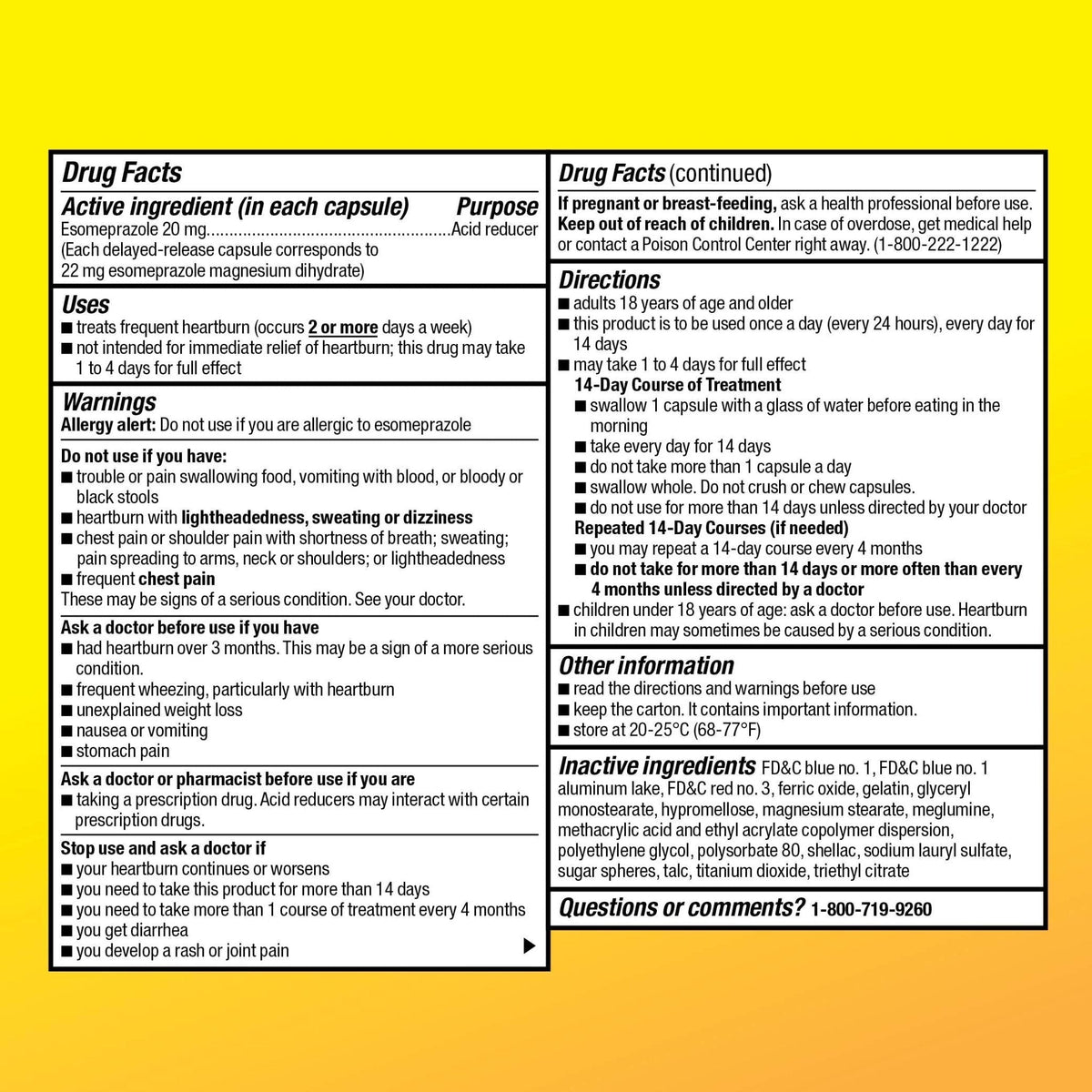 Amazon Basic Care Esomeprazole Magnesium Delayed-Release Mini Capsules, 20 mg, Acid Reducer, 24 Hour Heartburn Medicine, 42 Count - Maple Wellness Supplements