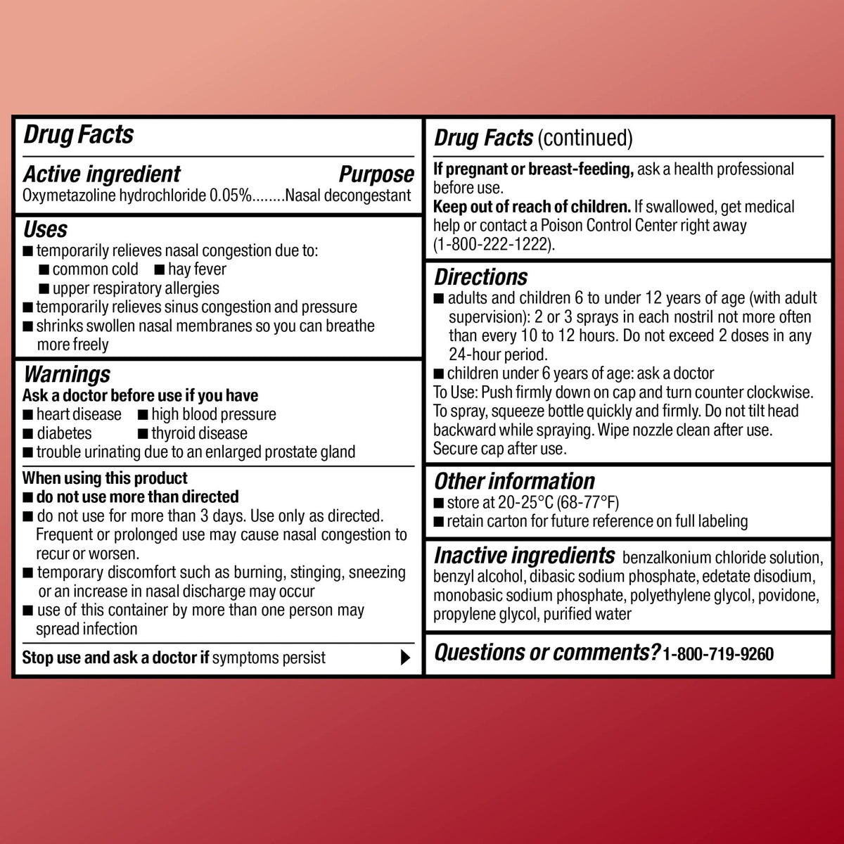 Amazon Basic Care Maximum Strength 12 Hour Nasal Spray, Oxymetazoline HCl Solution, Sinus Pressure Relief, Cold and Allergy Medicine, Decongestant, 1 fl oz (Pack of 1) - Maple Wellness Supplements