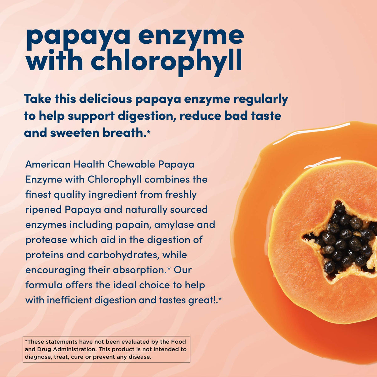 American Health Chewable Papaya Enzyme with Chlorophyll 600 Chwbls - Maple Wellness Supplements