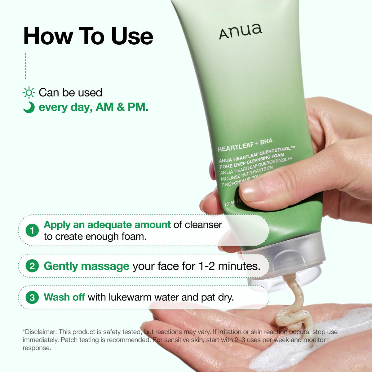 Buy ​Anua Heartleaf Quercetinol Pore Deep Cleansing Foam, Face wash for Pore Refining Cleanser, Hydrating Daily Facial Cleanser - Vitaza UK Supplements UK