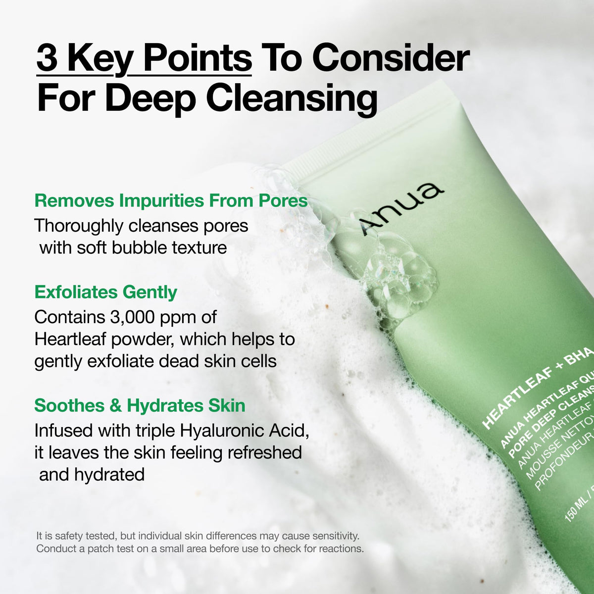 Buy ​Anua Heartleaf Quercetinol Pore Deep Cleansing Foam, Face wash for Pore Refining Cleanser, Hydrating Daily Facial Cleanser - Vitaza UK Supplements UK