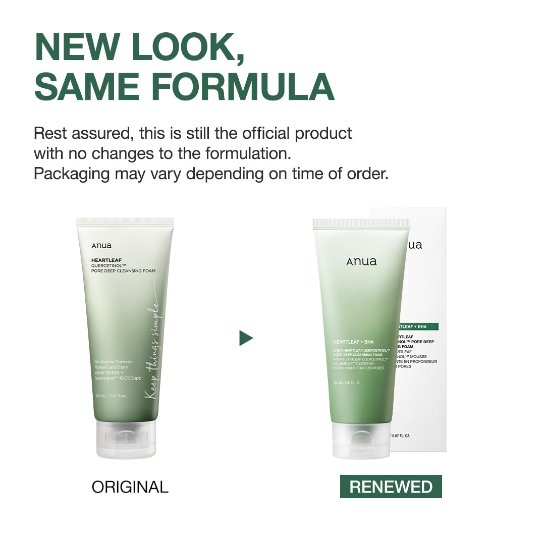 Buy ​Anua Heartleaf Quercetinol Pore Deep Cleansing Foam, Face wash for Pore Refining Cleanser, Hydrating Daily Facial Cleanser - Vitaza UK Supplements UK