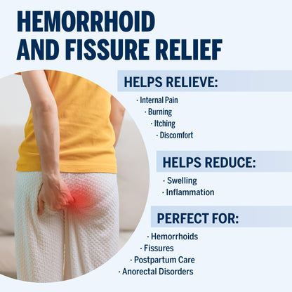 Ariella Hemorrhoid Treatment Suppository Gel: Natural & Herbal - Relieve Itching Burning Discomfort - Internal Relief - New Rounded Applicator - Nighttime Use (Pack of 12) - Maple Wellness Supplements