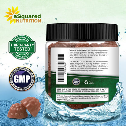 Buy ​aSquared Nutrition Citrus Bergamot Gummies - Citrus Bergamot Extract Supplement 500mg Per Serving - Pure Gummy Alternative to Capsules & Pills - Vitaza UK Supplements UK