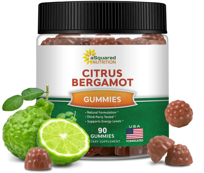 Buy ​aSquared Nutrition Citrus Bergamot Gummies - Citrus Bergamot Extract Supplement 500mg Per Serving - Pure Gummy Alternative to Capsules & Pills - Vitaza UK Supplements UK
