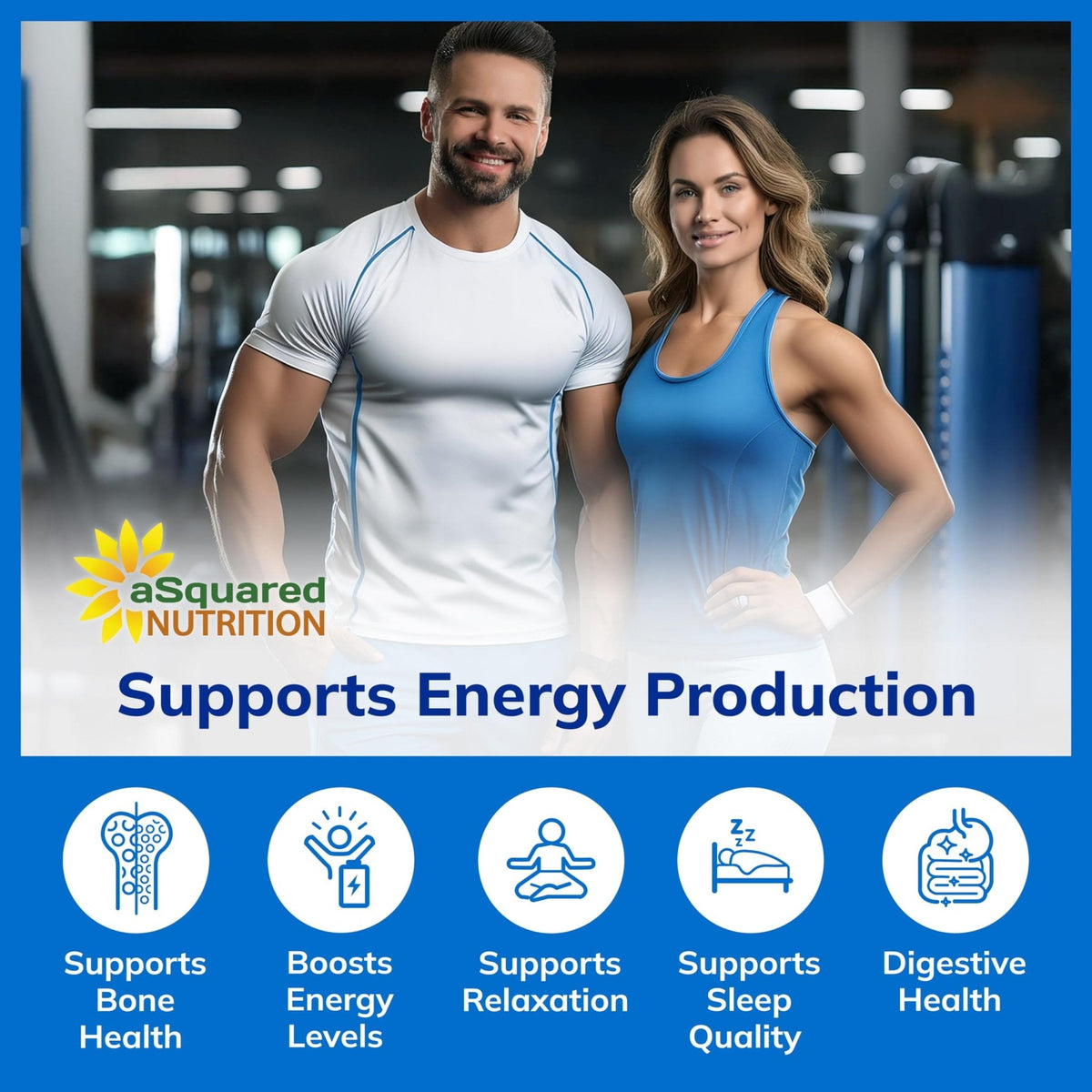 aSquared Nutrition Magnesium Glycinate 400mg - 180 Tablets - Max Strength Magnesium Bisglycinate Supplement -Maximum Bioavailability & Absorption-Non-GMO - Maple Wellness Supplements