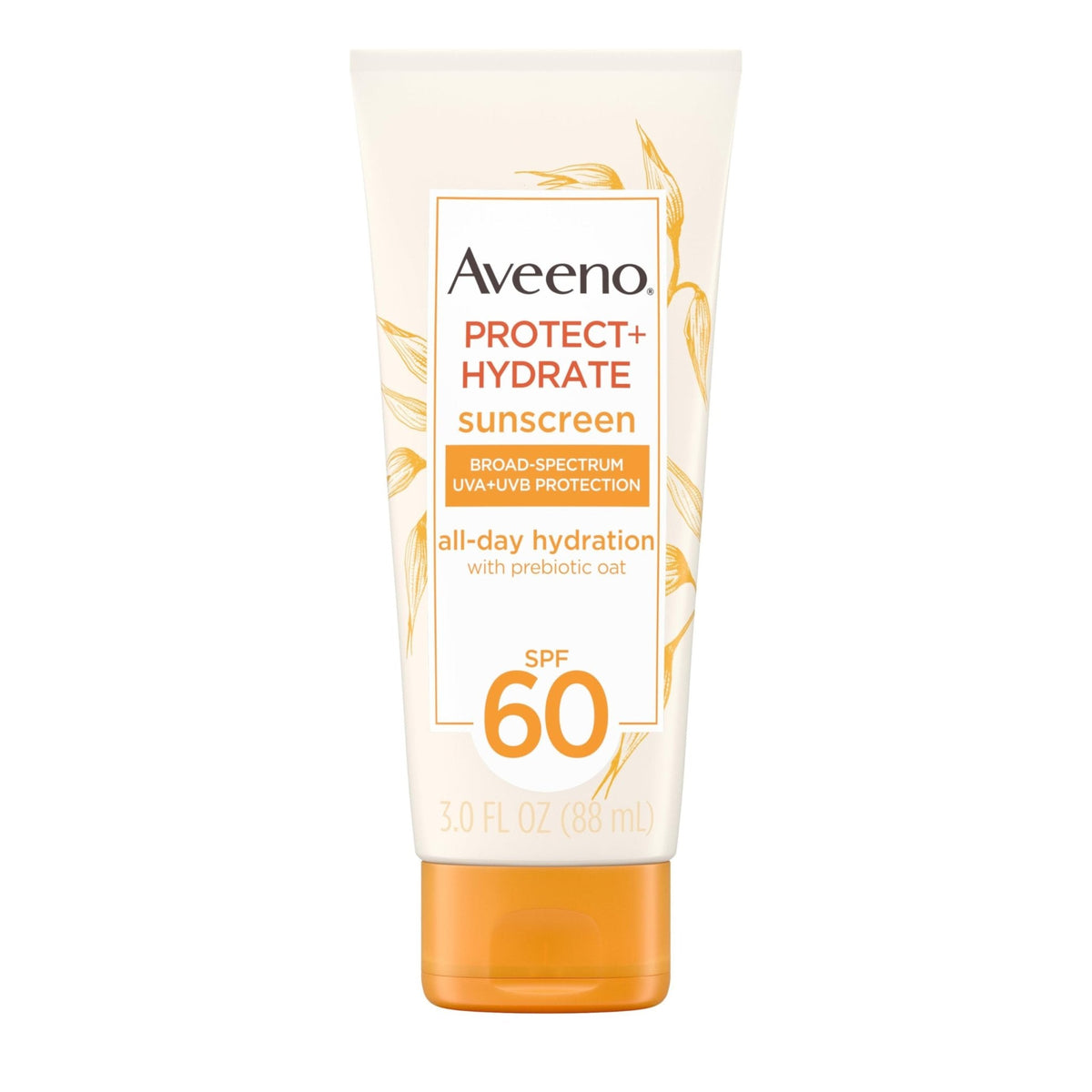 Aveeno Protect + Hydrate Moisturizing Body Sunscreen Lotion with Broad Spectrum SPF 60 & Prebiotic Oat, Weightless & Refreshing Feel - Maple Wellness Supplements