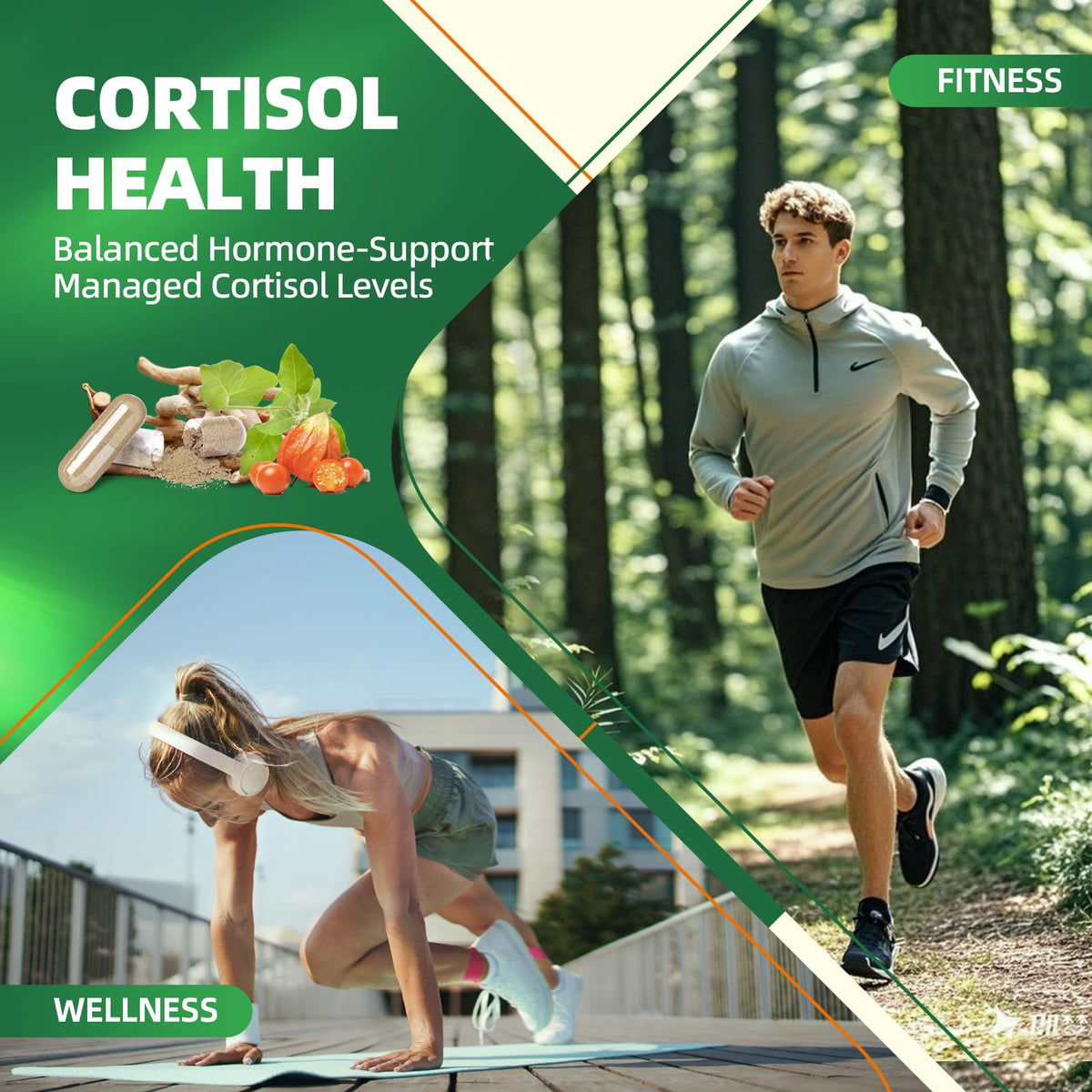 B BEWORTHS Cortisol Supplements for Women Men, 10-in-1 Cortisol Detox with Ashwagandha, Magnesium, L-Theanine, Balanced Cortisol Levels, Night & Calm Support, 120 Vegan Capsules - Maple Wellness Supplements