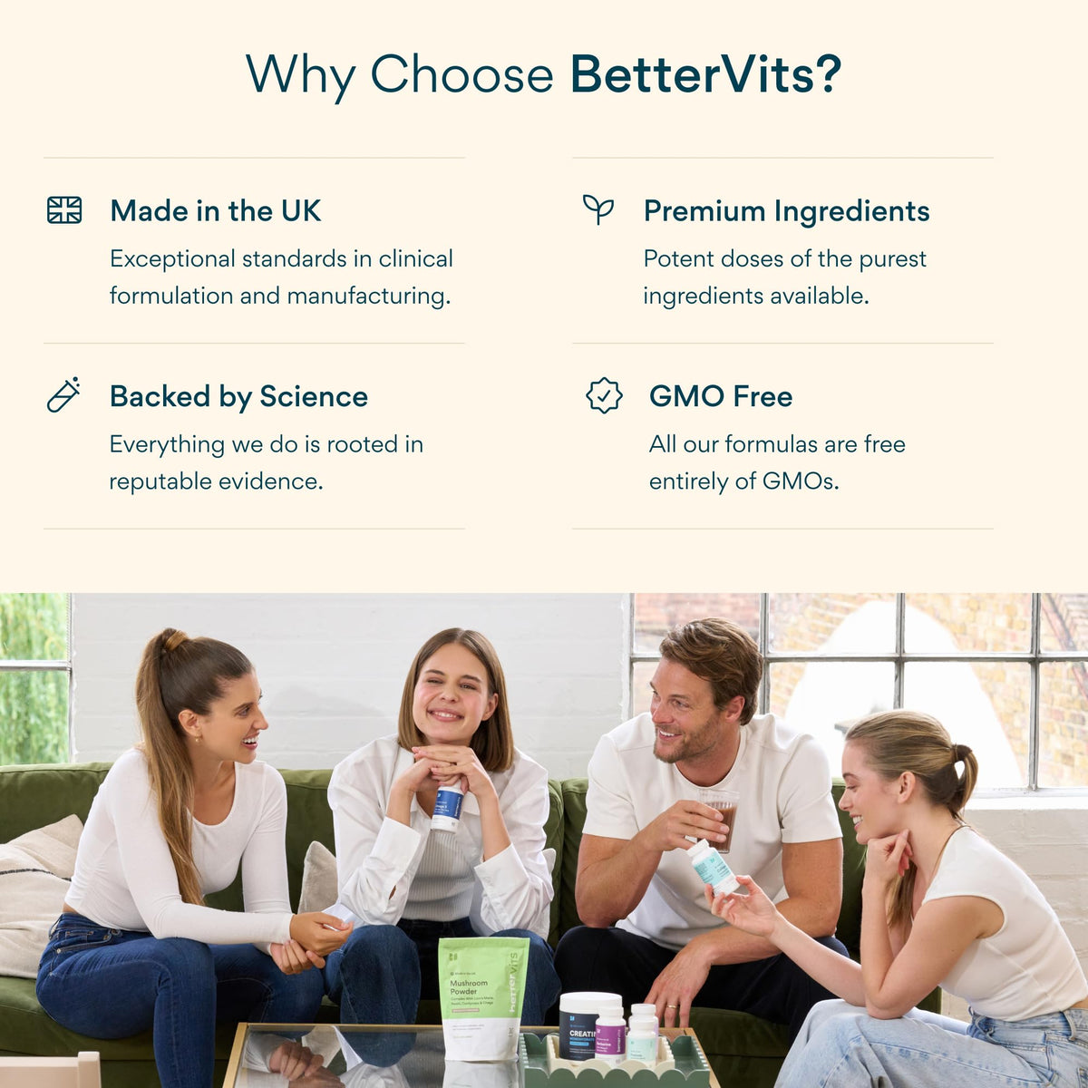 Bettervits Collagen Peptides Complex with Hyaluronic Acid & Turmeric | Hydrolyzed Marine Collagen Supplements for Women & Men | Collagen with Vitamin C for Skin, Hair, Nails & Joints – 60 Capsules - Maple Wellness Supplements