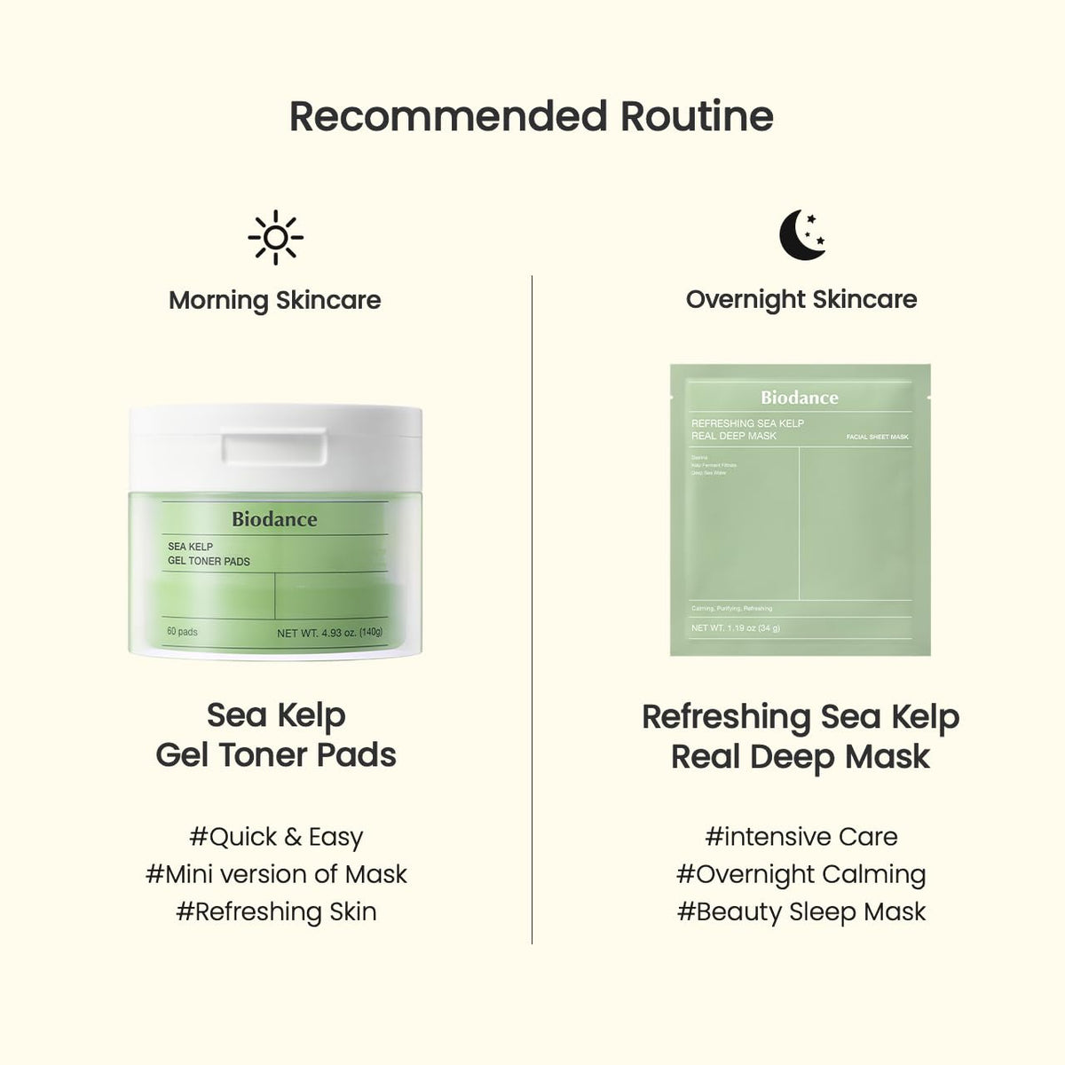 Biodance Sea Kelp Gel Toner Pads, Calming Toner Pads for Sensitive Skin, Oil & Sebum Control, Refreshing Blemish Care - Maple Wellness Supplements