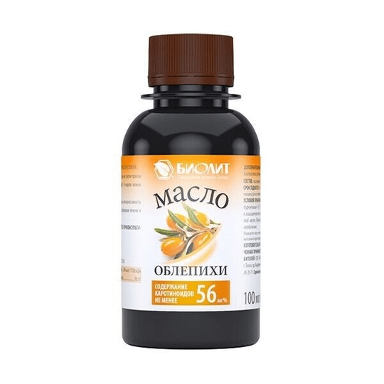 Buy ​Biolit Bio Organic Sea Buckthorn Oil облепиха масло (Oleum Hippophae), 100 ml - Vitaza UK Supplements UK