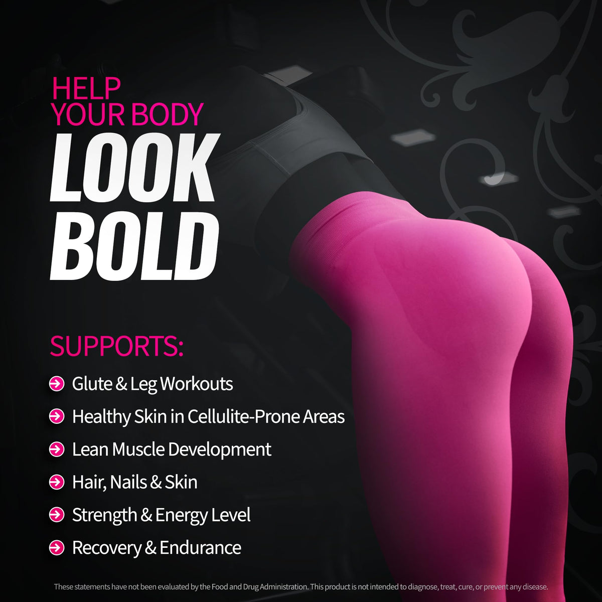 Bold Buns Creatine for Women – Booty Builder Supplement with Collagen & BCAA – Supports Muscle Development, Post-Workout Recovery, Skin Elasticity - Maple Wellness Supplements